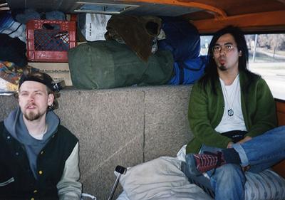 Paul and Rich in the van
